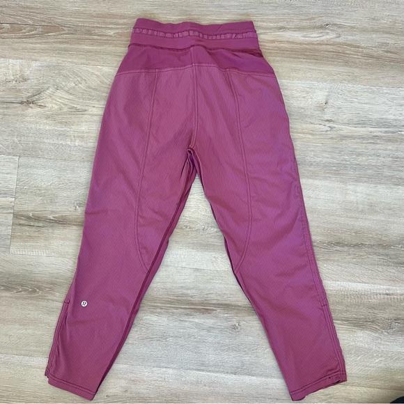 Lululemon Pink Dance Studio Mid-Rise Cropped Pants | Size 2 - Picture 4 of 11